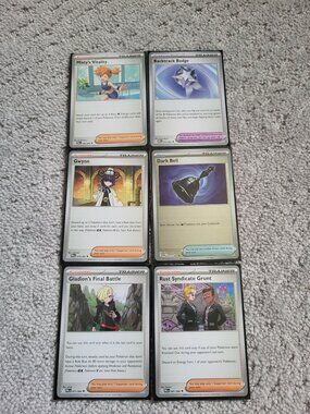 Set of 6 Pokémon ME05 Pitch Black Trainer cards NM